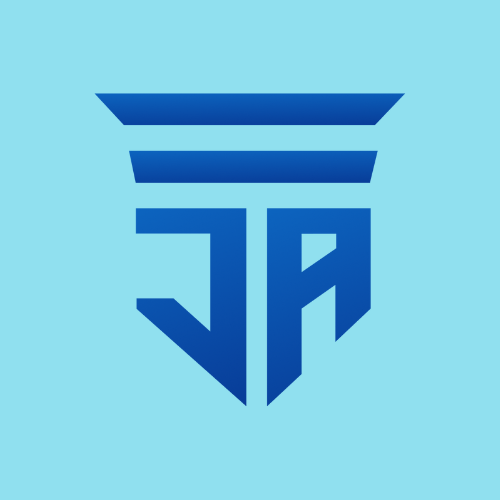 Justice Accelerator Logo Blue background