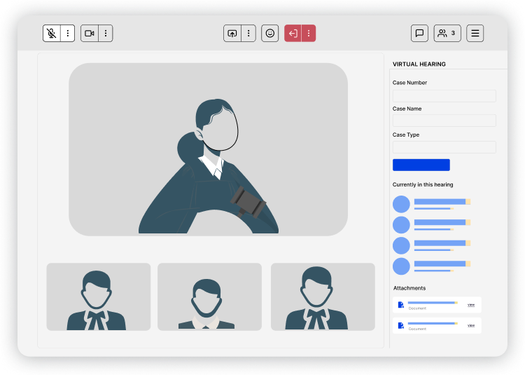 virtual hearing platform